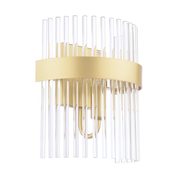 (image for) Laura Ashley Alexa Wall Light Glass and Matt Antique Brass